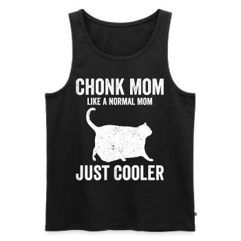 Chonk Meme Cat - Men's Premium Organic Tank Top - black - Front - AI Model Male 178 light (178cm)