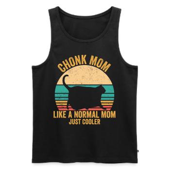 Chonk Meme Cat - Men's Premium Organic Tank Top - black - Front - AI Model Male 178 light (178cm)