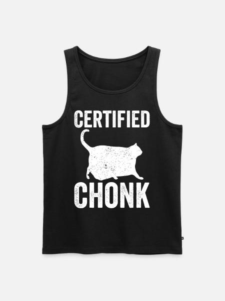 Chonk Meme Cat Certified Chonk - Men's Premium Organic Tank Top - black