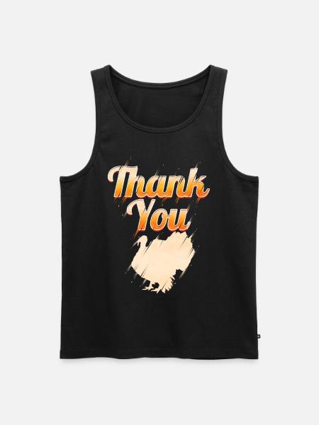Thank You Turkey Thanksgiving - Men's Premium Organic Tank Top - black