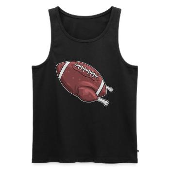 Football Turkey Thanksgiving - Männer Premium Bio Tank Top - Schwarz - Vorne - Michal (187cm)