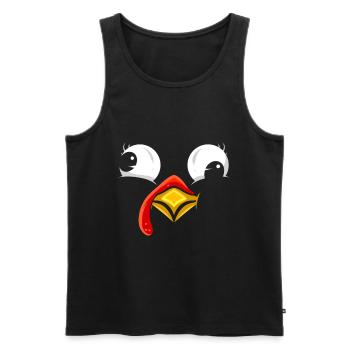 Funny Wierd Turkey Face Thanksgiving - Men's Premium Organic Tank Top - black - Front - Michal (187cm)
