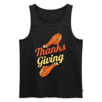 Roasted Turkey Legs Turkey Drumsticks Thanksgiving - Men's Premium Organic Tank Top - black - Front - AI Model Male 178 light (178cm)