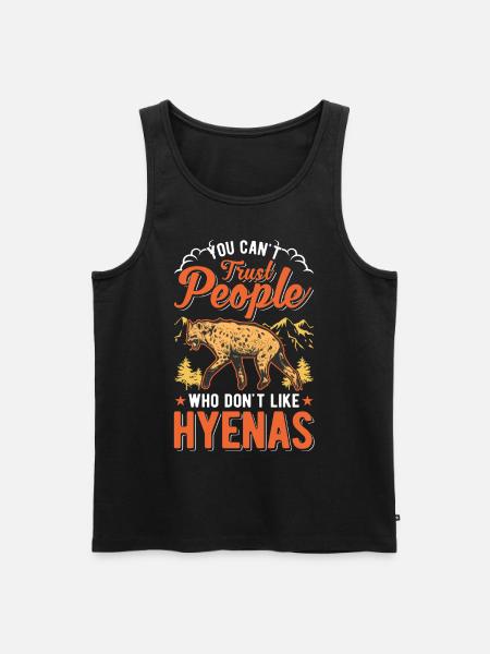 Hyäne Geschenk Erdwolf Hyena - Männer Premium Bio Tank Top - Schwarz
