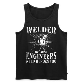 Welder Welding Vintage Welder - Männer Premium Bio Tank Top - Schwarz - Vorne - AI Model Male 178 light (178cm)
