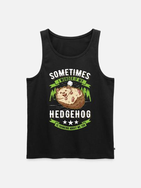 Igel Geschenk Stacheligel - Männer Premium Bio Tank Top - Schwarz