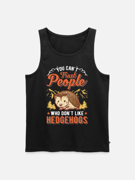 Hedgehog Gift Stacheligel - Men's Premium Organic Tank Top - black