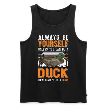 Duck Gift Duck Duck Breeder - Men's Premium Organic Tank Top - black - Front - Michal (187cm)
