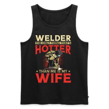 Welder Welding Husband Wife - Männer Premium Bio Tank Top - Schwarz - Vorne - AI Model Male 178 light (178cm)