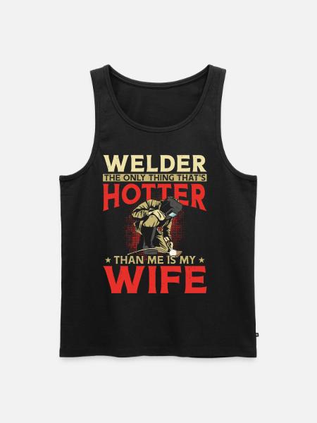 Welder Welding Husband Wife - Men's Premium Organic Tank Top - black