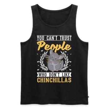 Chinchilla Gift Woolly Short-tailed Chinchilla - Men's Premium Organic Tank Top - black - Front - Michal (187cm)