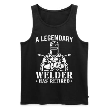 Welder Welding Retirement Vintage - Männer Premium Bio Tank Top - Schwarz - Vorne - AI Model Male 178 light (178cm)