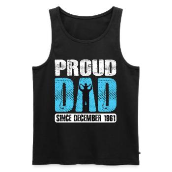 Proud Dad Since December 1961 - Men's Premium Organic Tank Top - black - Front - Michal (187cm)