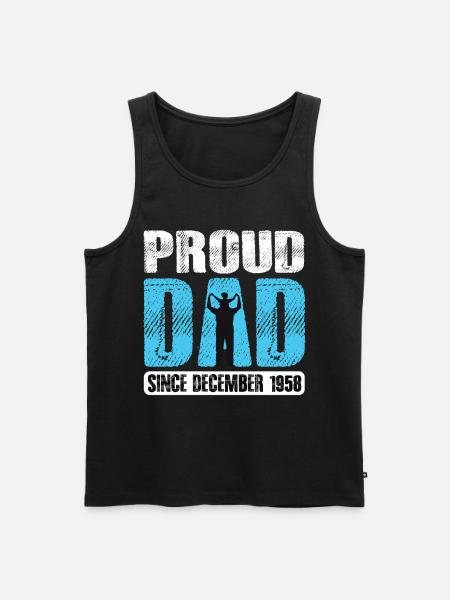 Proud Dad Since December 1958 - Men's Premium Organic Tank Top - black