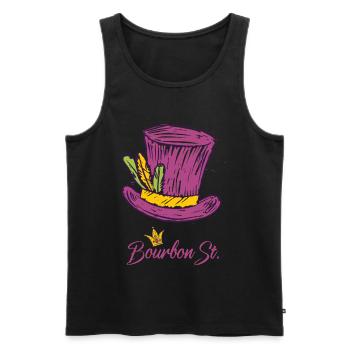 Bourbon Street Mardi Gras New Orleans French Quart - Men's Premium Organic Tank Top - black - Front - Michal (187cm)