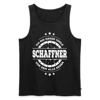 Schaffner Kollegen Geburtstag Kondukteur Geschenk - Männer Premium Bio Tank Top - Schwarz - Vorne - AI Model Male 178 light (178cm)