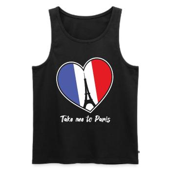 Bring mich nach Paris Eiffelturm Frankreich Touris - Männer Premium Bio Tank Top - Schwarz - Vorne - Michal (187cm)