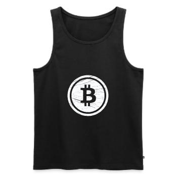 Hodler Bitcoin BTC Crypto Miner - Men's Premium Organic Tank Top - black - Front - AI Model Male 178 light (178cm)