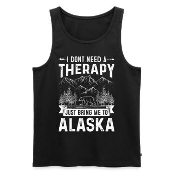 Alaska Gift Enfants Hommes Femmes USA Nature Crème glacée - Débardeur bio Premium Homme - noir - Devant - AI Model Male 178 light (178cm)