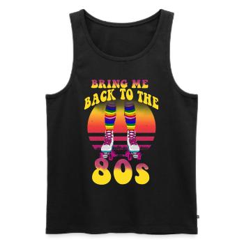 Inline Skate Gift Rollskates Roller 70s - Men's Premium Organic Tank Top - black - Front - Michal (187cm)