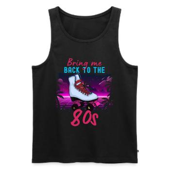 Inline Skate Gift Rollskates Roller 70s - Men's Premium Organic Tank Top - black - Front - Michal (187cm)