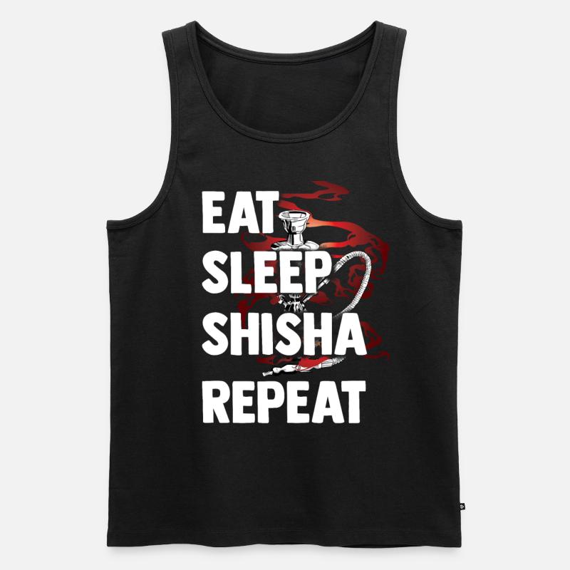 Shisha - Männer Premium Bio Tank Top - Schwarz