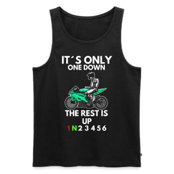 Motorcycle Lifestyle / Motorcycle / Motorcycle biker - Men's Premium Organic Tank Top - black - Front - Michal (187cm)