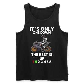 Motorcycle Lifestyle / Motorcycle / Motorcycle biker - Men's Premium Organic Tank Top - black - Front - Michal (187cm)