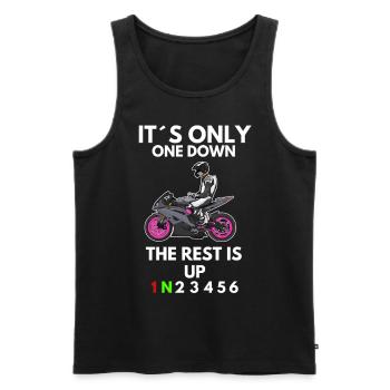 Motorcycle Lifestyle / Motorcycle / Motorcycle biker - Men's Premium Organic Tank Top - black - Front - Michal (187cm)