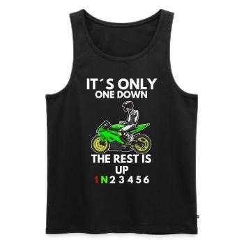 Motorcycle Lifestyle / Motorcycle / Motorcycle biker - Men's Premium Organic Tank Top - black - Front - Michal (187cm)
