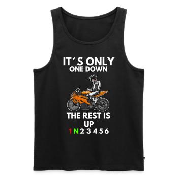Motorcycle Lifestyle / Motorrad / Motorräder biker - Männer Premium Bio Tank Top - Schwarz - Vorne - Michal (187cm)