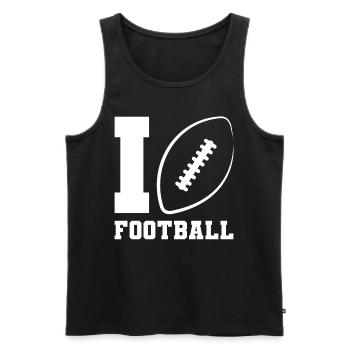 J’adore le football américain - Débardeur bio Premium Homme - noir - Devant - Michal (187cm)