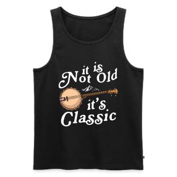 Banjo Shirts For Men Bluegrass Appalachia Folk - Men's Premium Organic Tank Top - black - Front - AI Model Male 178 light (178cm)