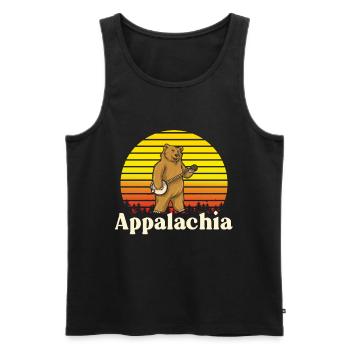 Banjo - Männer Premium Bio Tank Top - Schwarz - Vorne - Michal (187cm)