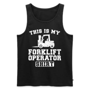 Certified Forklift Truck Operator - Männer Premium Bio Tank Top - Schwarz - Vorne - Michal (187cm)