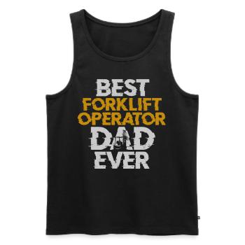 Certified Forklift Truck Operator - Men's Premium Organic Tank Top - black - Front - Michal (187cm)