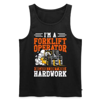 Certified Forklift Truck Operator - Men's Premium Organic Tank Top - black - Front - AI Model Male 178 light (178cm)