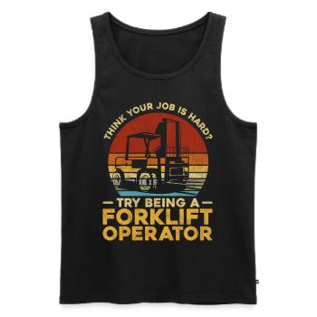 Certified Forklift Truck Operator - Männer Premium Bio Tank Top - Schwarz - Vorne - AI Model Male 178 light (178cm)