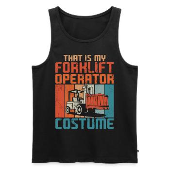 Certified Forklift Truck Operator - Men's Premium Organic Tank Top - black - Front - Michal (187cm)