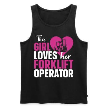 Certified Forklift Truck Operator - Männer Premium Bio Tank Top - Schwarz - Vorne - Michal (187cm)
