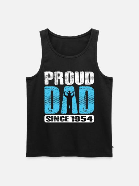 Proud Dad Since 1954 - Men's Premium Organic Tank Top - black