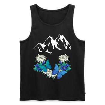 Austria Switzerland Dolomites Salzburg South Tyrol Alm - Men's Premium Organic Tank Top - black - Front - AI Model Male 178 light (178cm)