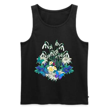 Spring Garden Nature Nature lover Gardener Ecology - Men's Premium Organic Tank Top - black - Front - AI Model Male 178 light (178cm)
