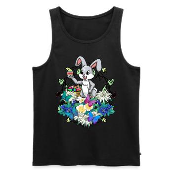 Early Spring Easter Eggs Easter Brush Easter - Men's Premium Organic Tank Top - black - Front - Michal (187cm)