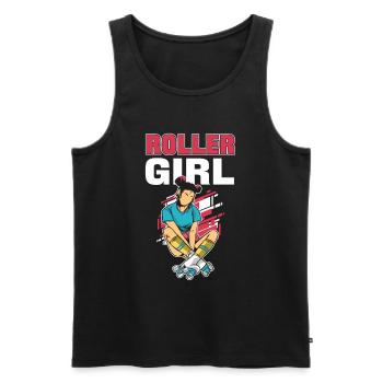 Roller Girl Roller Skating Skater Rollerblades - Männer Premium Bio Tank Top - Schwarz - Vorne - Michal (187cm)
