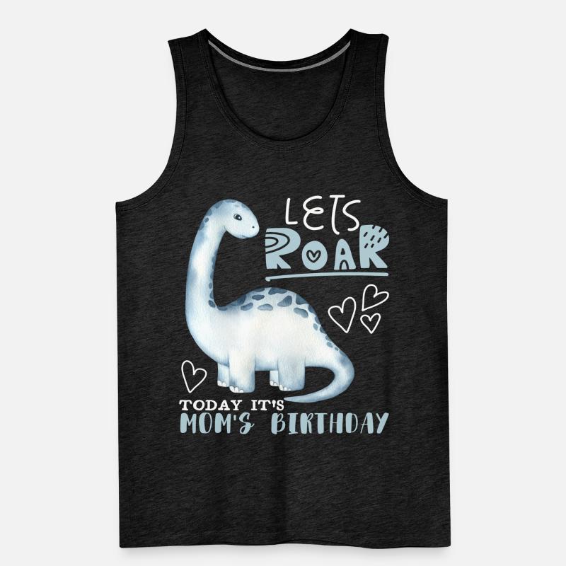 Dinosaurier Mama-Mutter, Geburtstag Glückwunsch Männer Premium Bio Tank Top