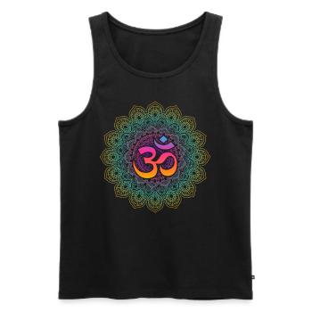 Om Meditations Mandalas Yoga pour les étudiants de yoga - Débardeur bio Premium Homme - noir - Devant - Michal (187cm)