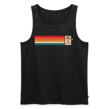 Retro Style Barista Coffee Maker For Coffee Lover - Men's Premium Organic Tank Top - black - Front - AI Model Male 178 light (178cm)