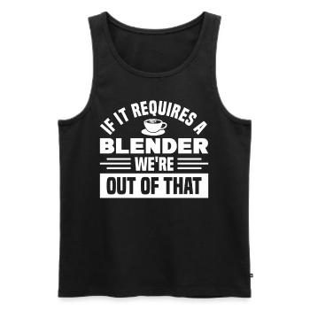 Drôles de dictons de barista pour barista - Débardeur bio Premium Homme - noir - Devant - Michal (187cm)