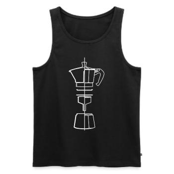 Espresso Maker For Barista And Coffee Lover - Men's Premium Organic Tank Top - black - Front - AI Model Male 178 light (178cm)